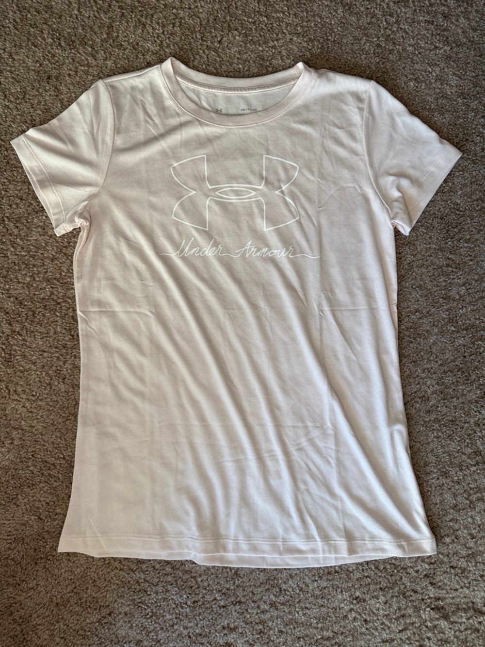 Under Armour Light Pink Crew Neck Logo Tee